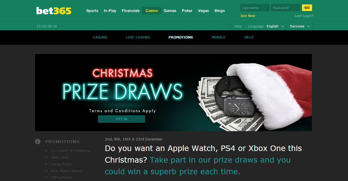 bet 365 christmas promo